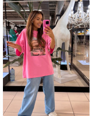 T-shirt damski ROMA - Róż