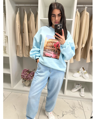 BLUZA ROMA - BŁĘKITNA
