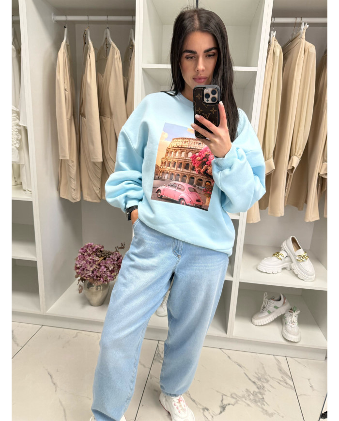 BLUZA ROMA - BŁĘKITNA