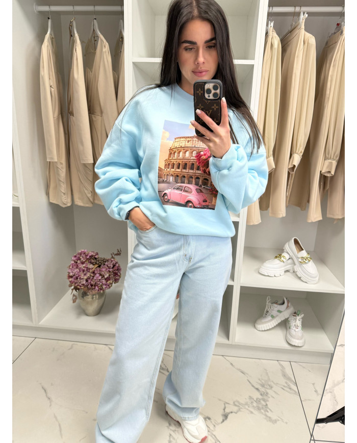 BLUZA ROMA - BŁĘKITNA