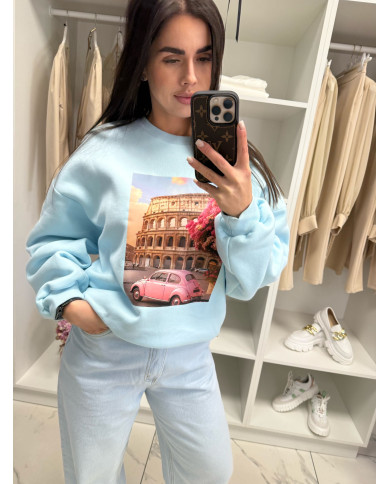 BLUZA ROMA - BŁĘKITNA