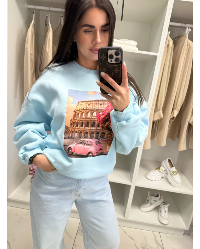 BLUZA ROMA - BŁĘKITNA
